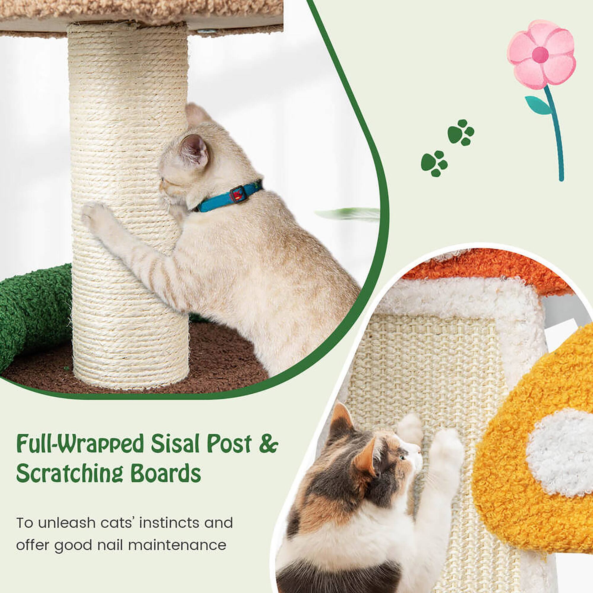 Full-Wrapped Sisal Post & Scratching Boards

To unleash cats' instincts and offer good nail maintenance