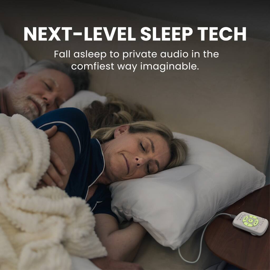 Angle. Avantree - Slumber 2 - Bluetooth 5.4 Pillow Sleep Headphones with 4 Flat Speakers, White Noise.
