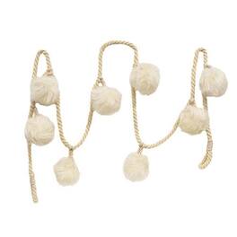 BreeBe - *Furry Pom Pom Garland - White