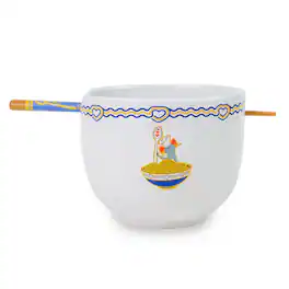Silver Buffalo - Disney Pixar Ratatouille 20-Ounce Ceramic Ramen Bowl and Chopstick Set - Blue