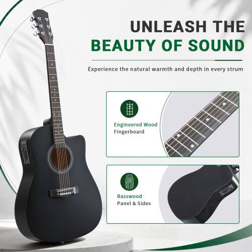 UNLEASH THE BEAUTY OF SOUND

Experience the natural warmth and depth in every strum

Engineered Wood Fingerboard

Basswood Panel & Sides
