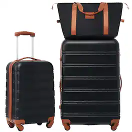 Boyel Living - Black Hardshell Luggage Set 2Pcs Spinner Suitcase with TSA Lock ABS Lightweight Material - Pink