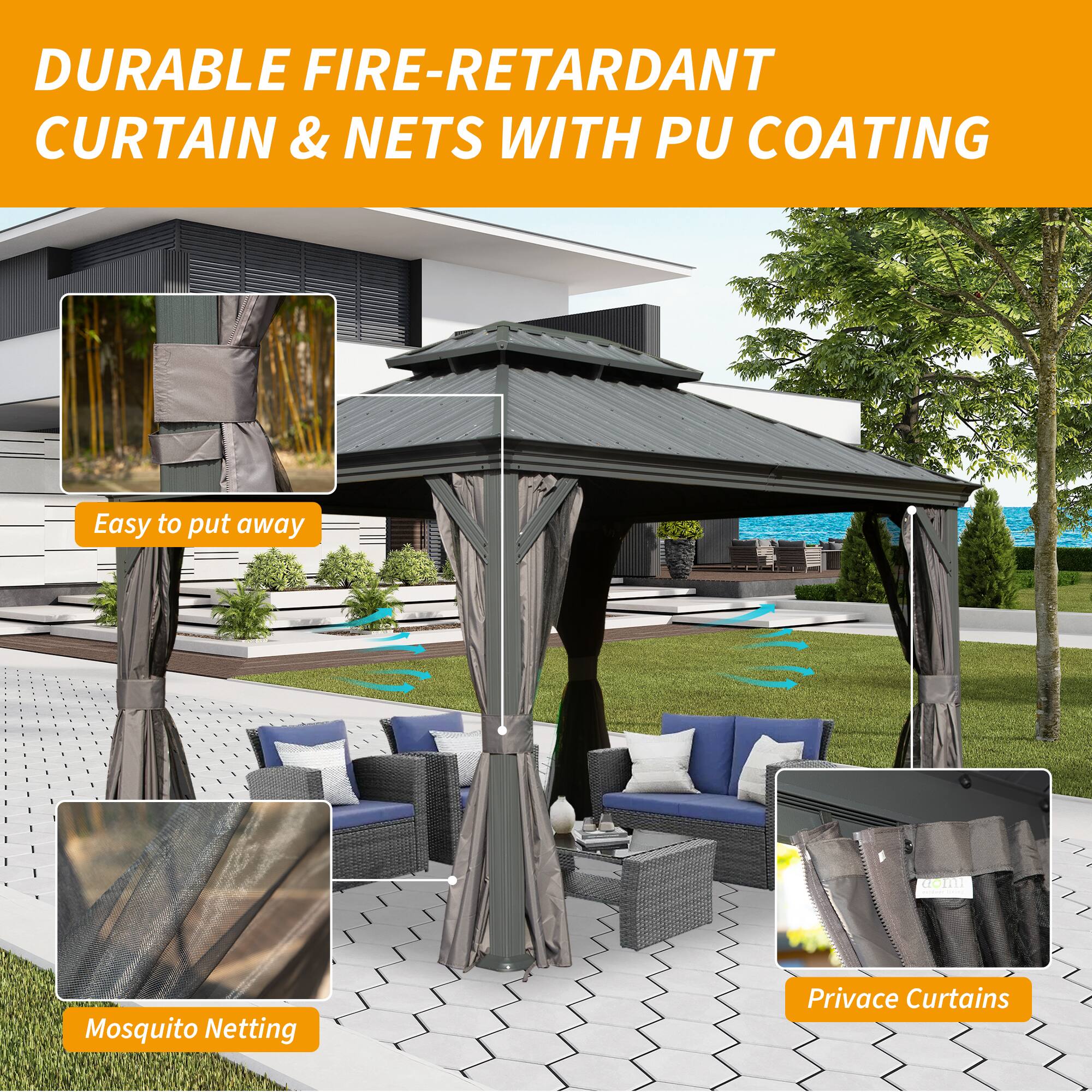 DURABLE FIRE-RETARDANT CURTAIN & NETS WITH PU COATING

Easy to put away

Mosquito Netting

Privacy Curtains