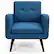 Alt View 13. Costway - Accent Upholstered Single Sofa Home Office Armchair with Wooden Legs (Set of 2) - Blue.