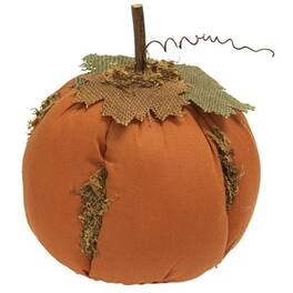 BreeBe - *Mossy Stuffed Pumpkin 6.5" x 7.5" - Orange