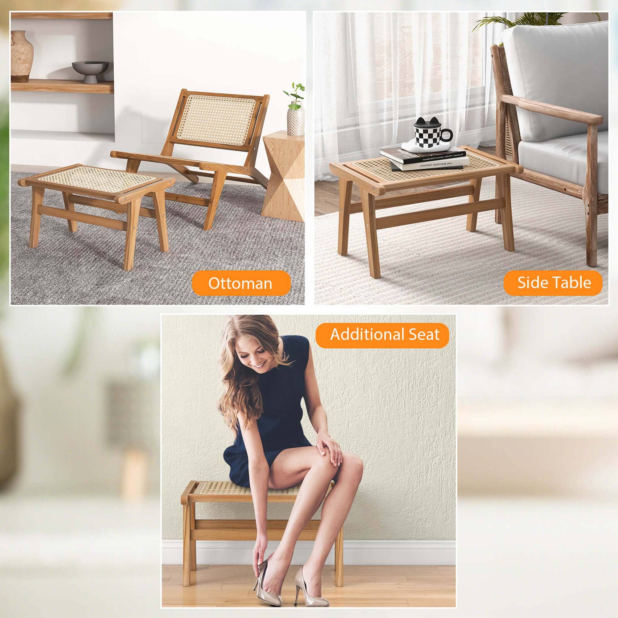 - Ottoman
- Side Table
- Additional Seat