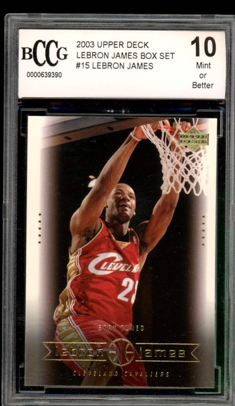 Lebron James Rookie Card 2003 Upper Deck Box Set #15 BGS BCCG 10