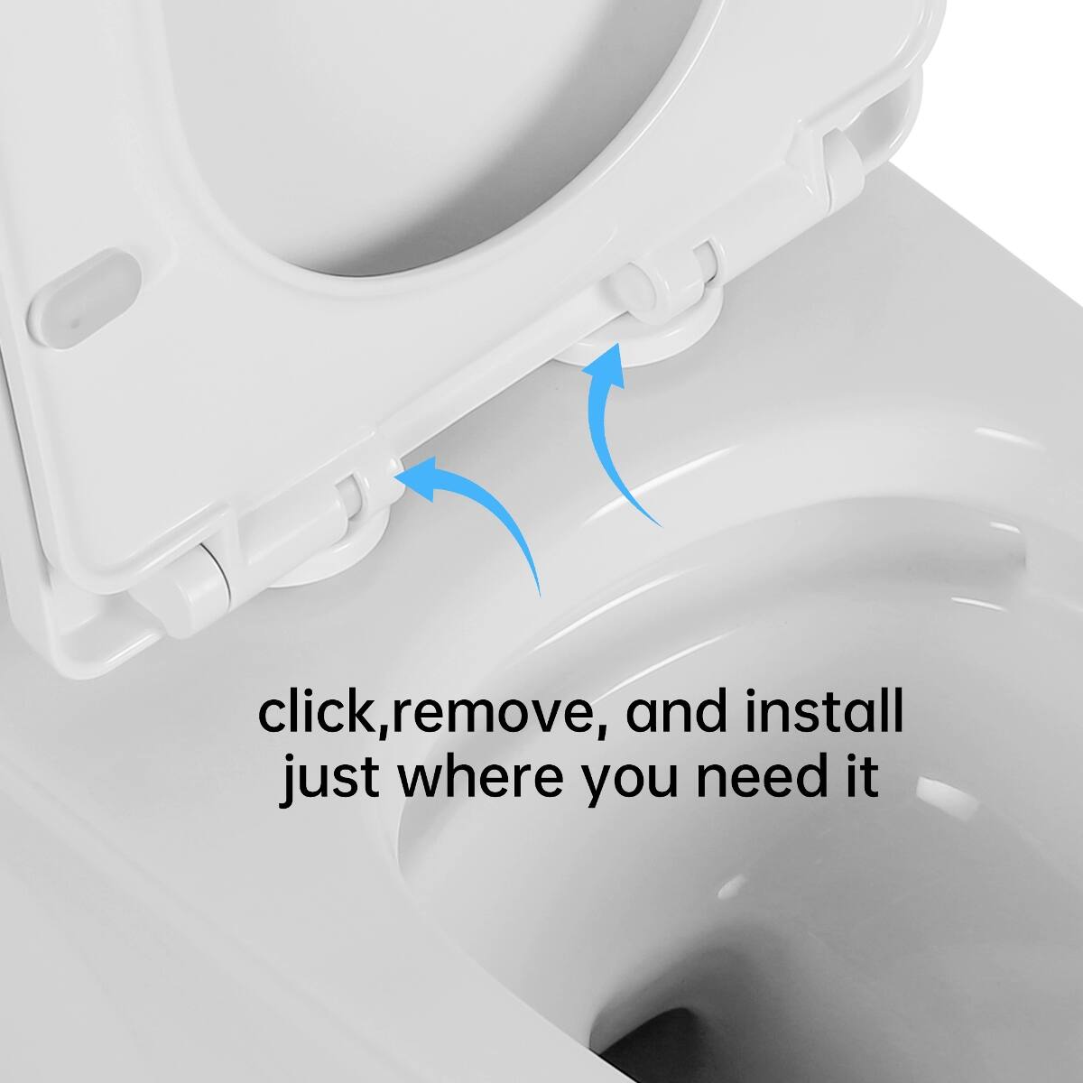 click, remove, and install just where you need it