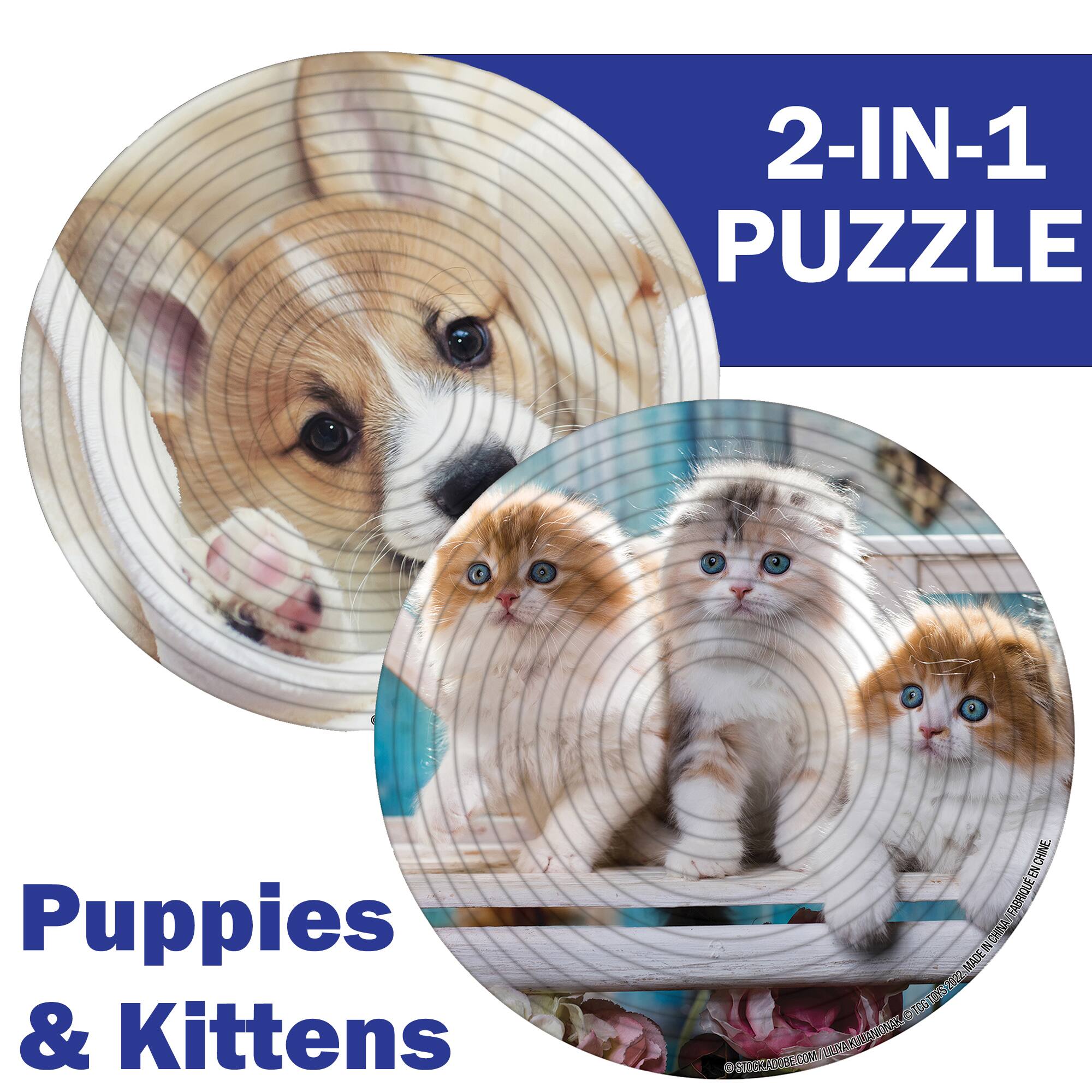 2-IN-1 PUZZLE Puppies & Kittens ITANGECOM ENCHINE. EN FABRIQUE DRE
