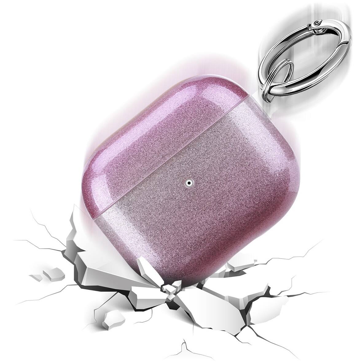 Alt View 16. SaharaCase - Inspire Series Sparkle Case for Apple AirPods (3rd Generation) - Pink.