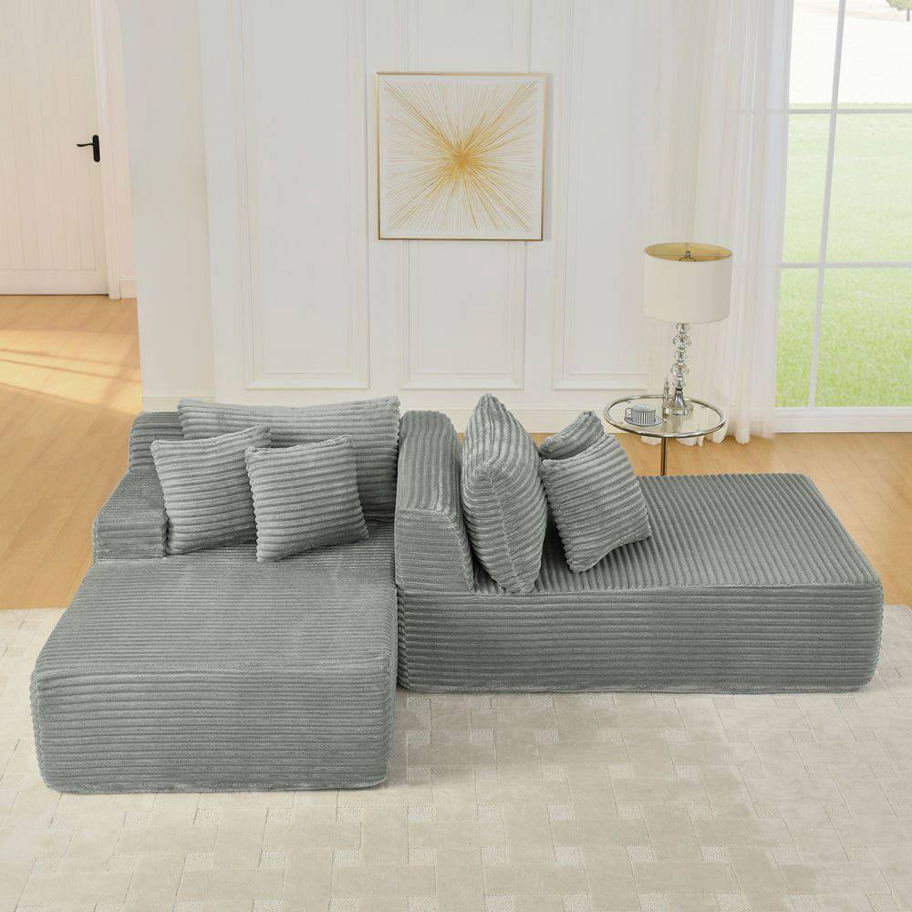 Alt View 1. Kadyn - 2-Person Velvet Lounge Sofa, Compressed Fluffy Design with Instant Setup, Modern Indoor Loveseat, Gray - Gray.