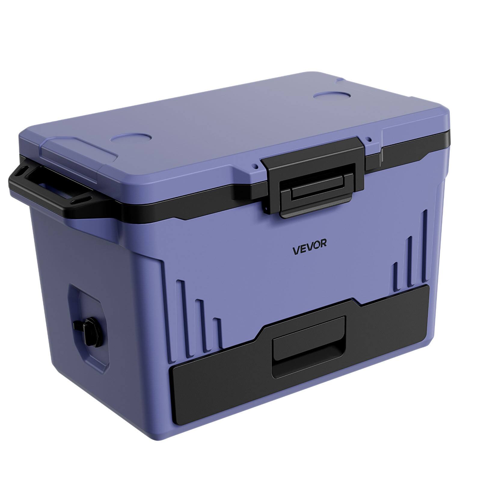 Alt View 5. VEVOR - Hard Cooler, 50QT Portable Cooler, Leak-Resistant Coolbox Keeps Contents Cool for 48 Hours, Insulated Chests - Blue;Black.