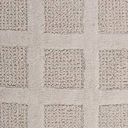 Luxurious Honeycomb 100% Cotton Reversible Bath Rug by Knightsbridge - Ivory