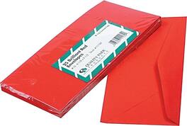 Quality Park - Gummed Brightly Colored Business #10 Envelopes, 4-1/8" x 9-1/2", 25/Pack - Red