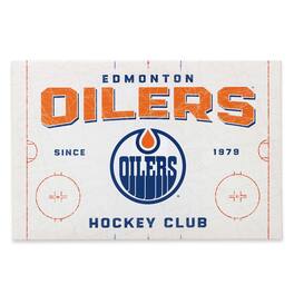 Open Road Brands - Edmonton Oilers 15.2'' x 22.8'' Rink Canvas - Multicolor
