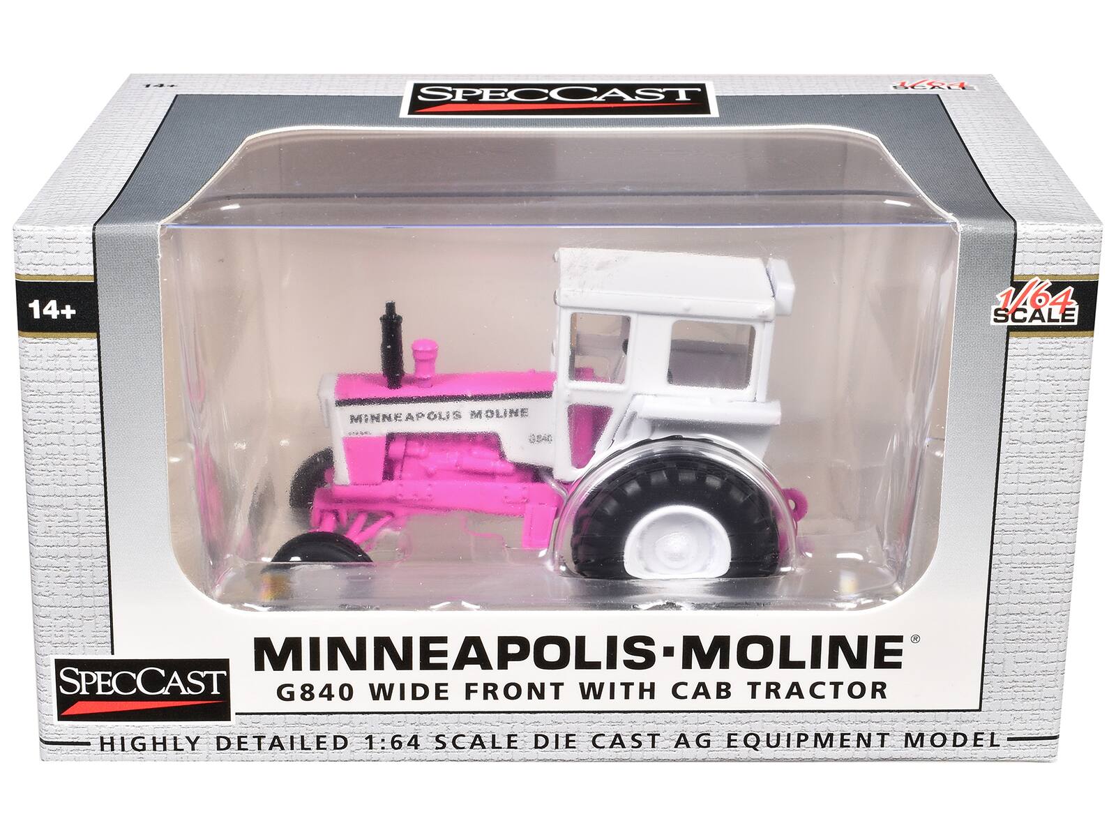 SPECCAST

14+
1/64 SCALE
MINNEAPOLIS MOLINE
MINNEAPOLIS-MOLINE SPECCAST G840 WIDE FRONT WITH CAB TRACTOR
HIGHLY DETAILED 1:64 SCALE DIE CAST AG EQUIPMENT MODEL