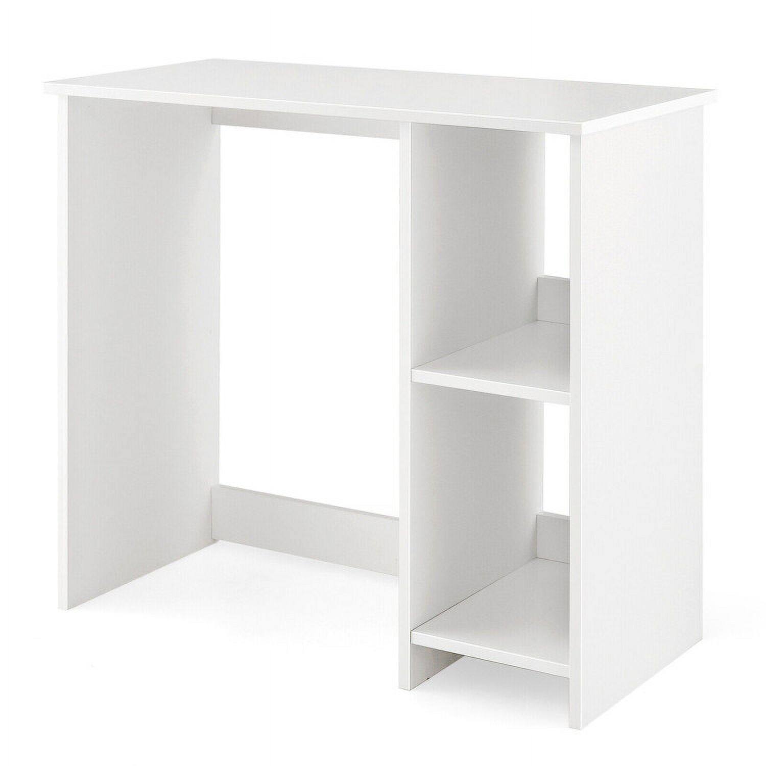 Angle. Kadyn - 31.5 Inch Modern Home Office Desk with 2 Compartments-White, Home Office Desks, Gaming Computer Desks for Study,Working - White.