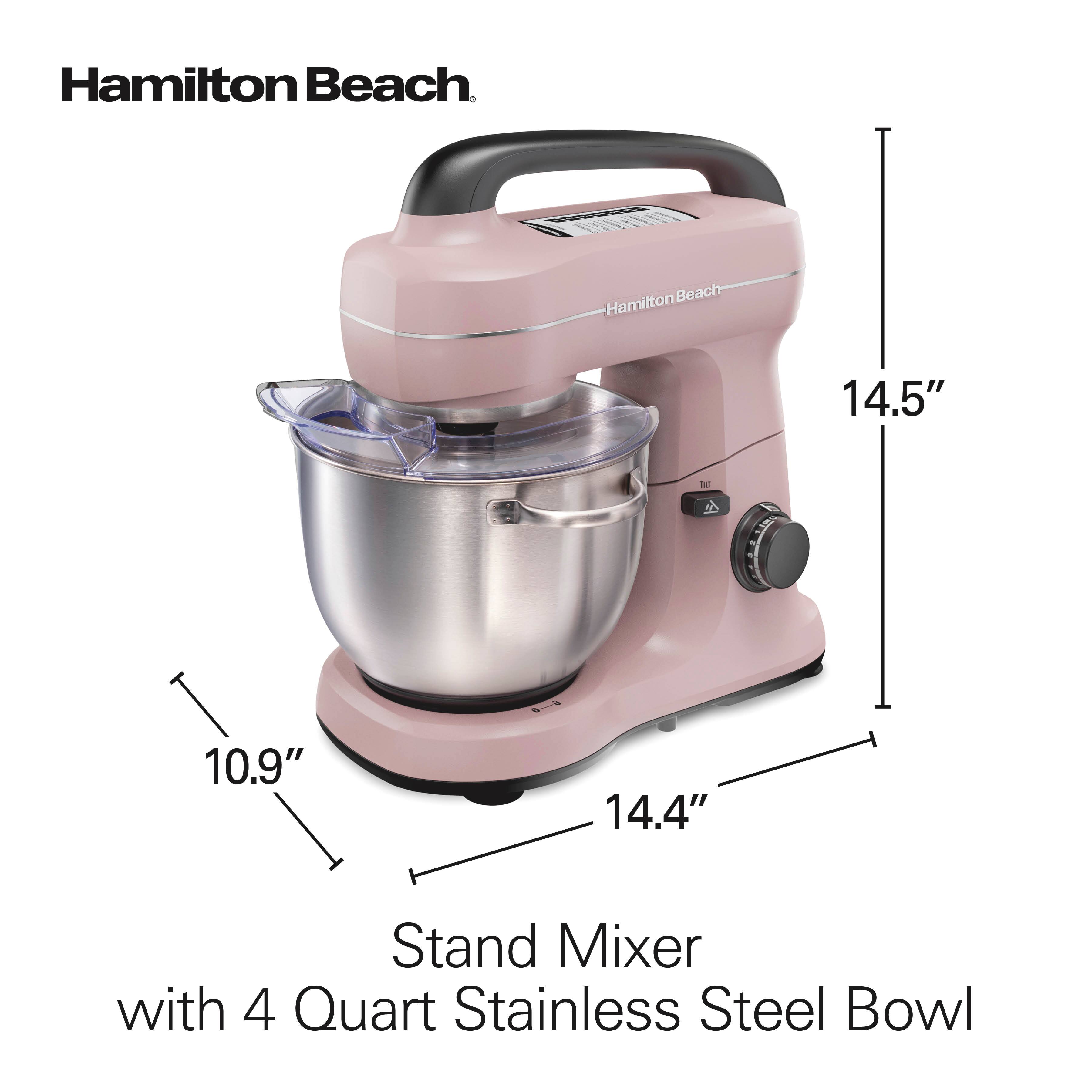 Hamilton Beach

Stand Mixer with 4 Quart Stainless Steel Bowl

14.5"  
14.4"  
10.9"