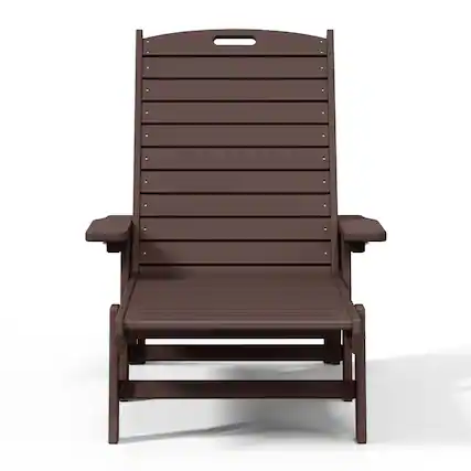 Front. WestinTrends - WestinTrends Malibu Poly Reclining Chaise Lounge - Dark Brown.