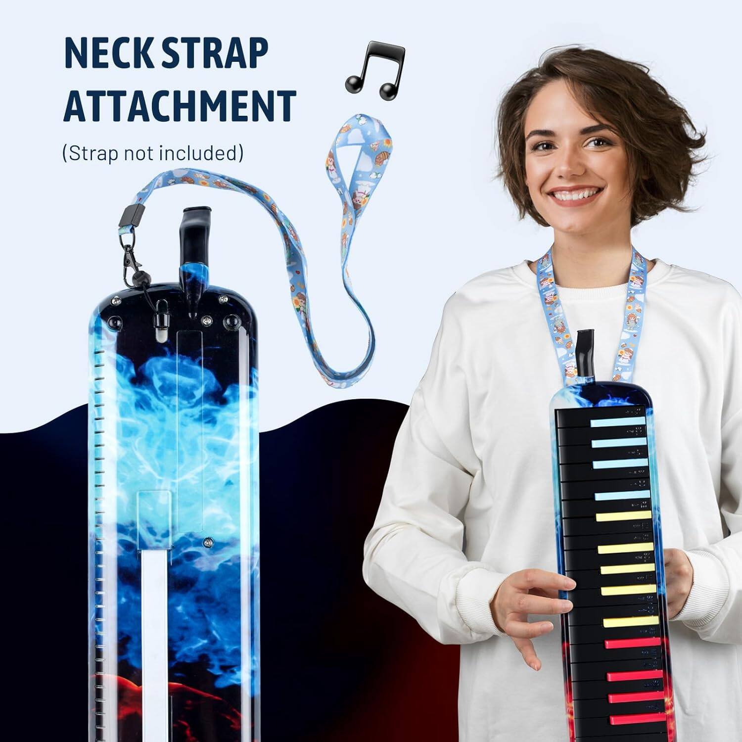 NECK STRAP ATTACHMENT  
(Strap not included)