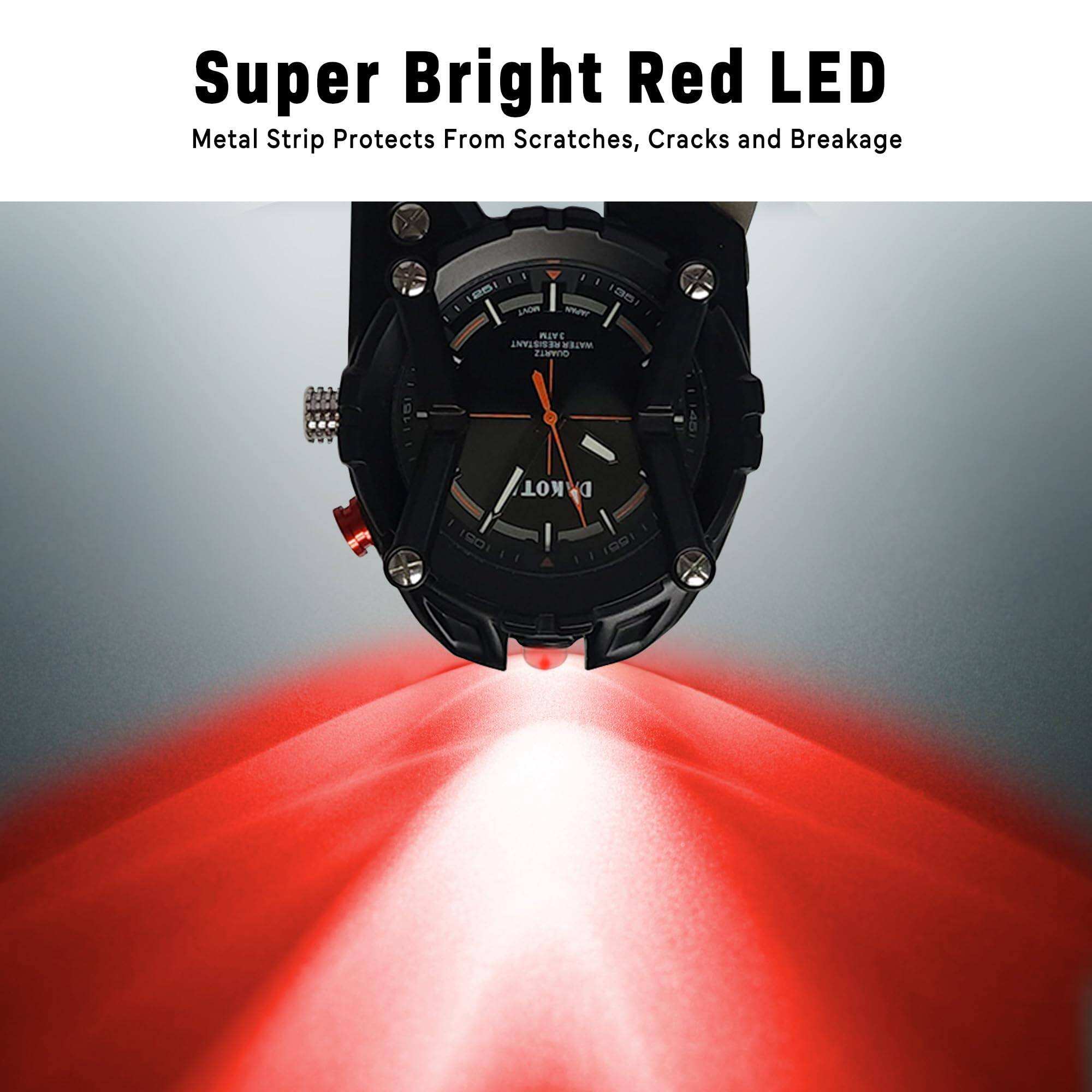 Super Bright Red LED Metal Strip Protects From Scratches, Cracks and Breakage - Adm 195 Wee Nite 4 Resistant Water ZMno D 190 A (001
