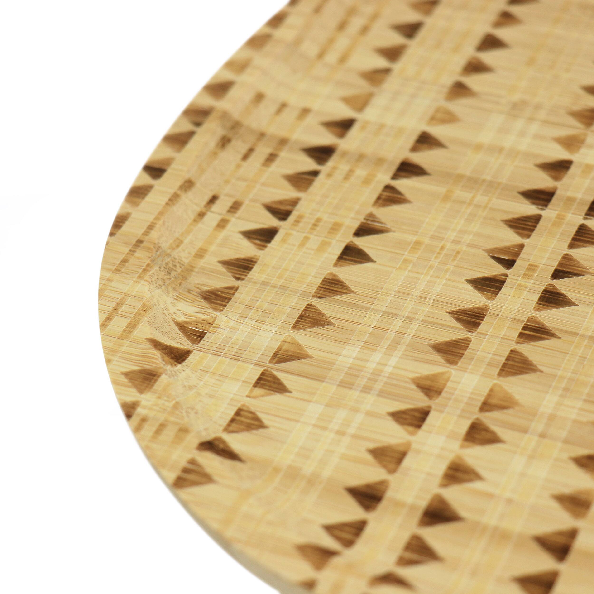 Alt View 3. Gibson - Gibson Home 13.5 Inch Sadler Wooden Serving Tray - Brown.