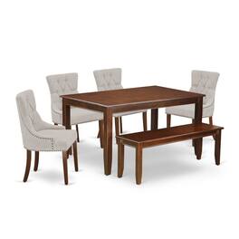 East West Furniture - Dining Room Set Mahogany - Brown