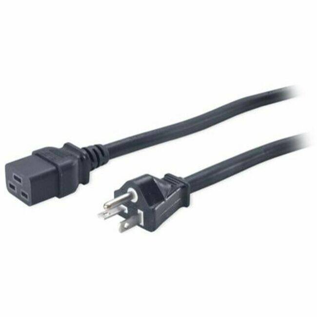 Front. APC - Power Cord, C19 to 5-20P, 2.5m - 120 V AC - Black - 7.87 ft Cord Length - NEMA 5-20P - 1 Each.