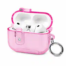 Front. Vena - For Apple AirPods Pro 3 Case TPU, with Auto Open Lock Cover, Protective Cover For MagSafe AirPods Pro Gen 3 3rd, Pink - Pink.