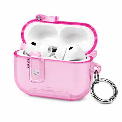 Front. Vena - For Apple AirPods Pro 3 Case TPU, with Auto Open Lock Cover, Protective Cover For MagSafe AirPods Pro Gen 3 3rd, Pink - Pink.