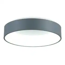 CWI Lighting - Arenal LED Drum Shade Flush Mount With White Finish - Gray