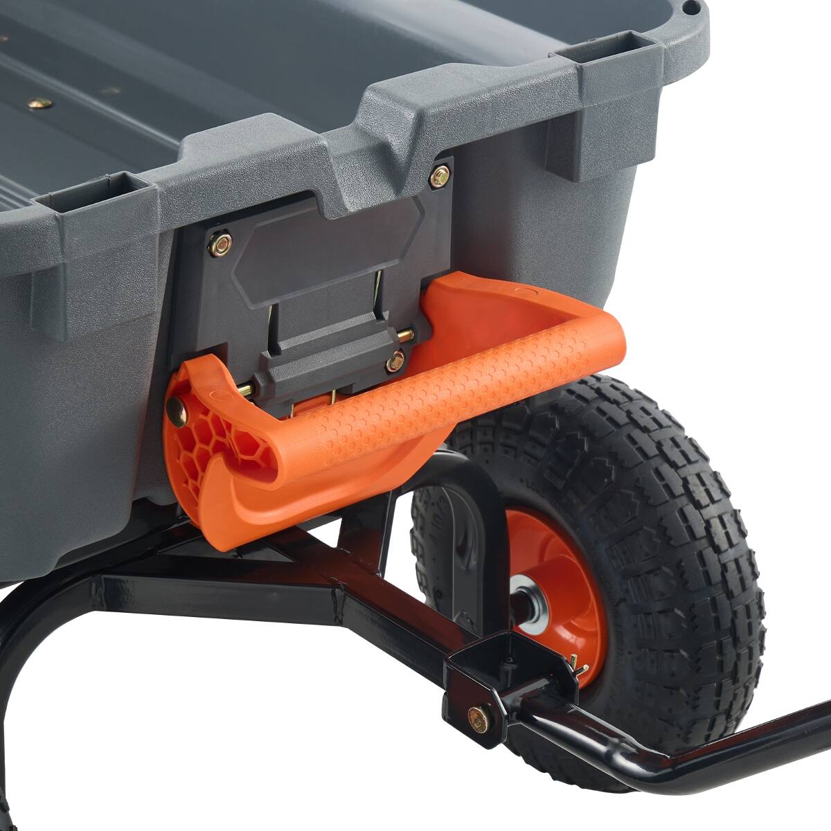 Alt View 1. Loheer - Loheer Poly Garden Dump Cart with 10 Inch Tires, 800 lbs Capacity Utility Wheelbarrow, Black.