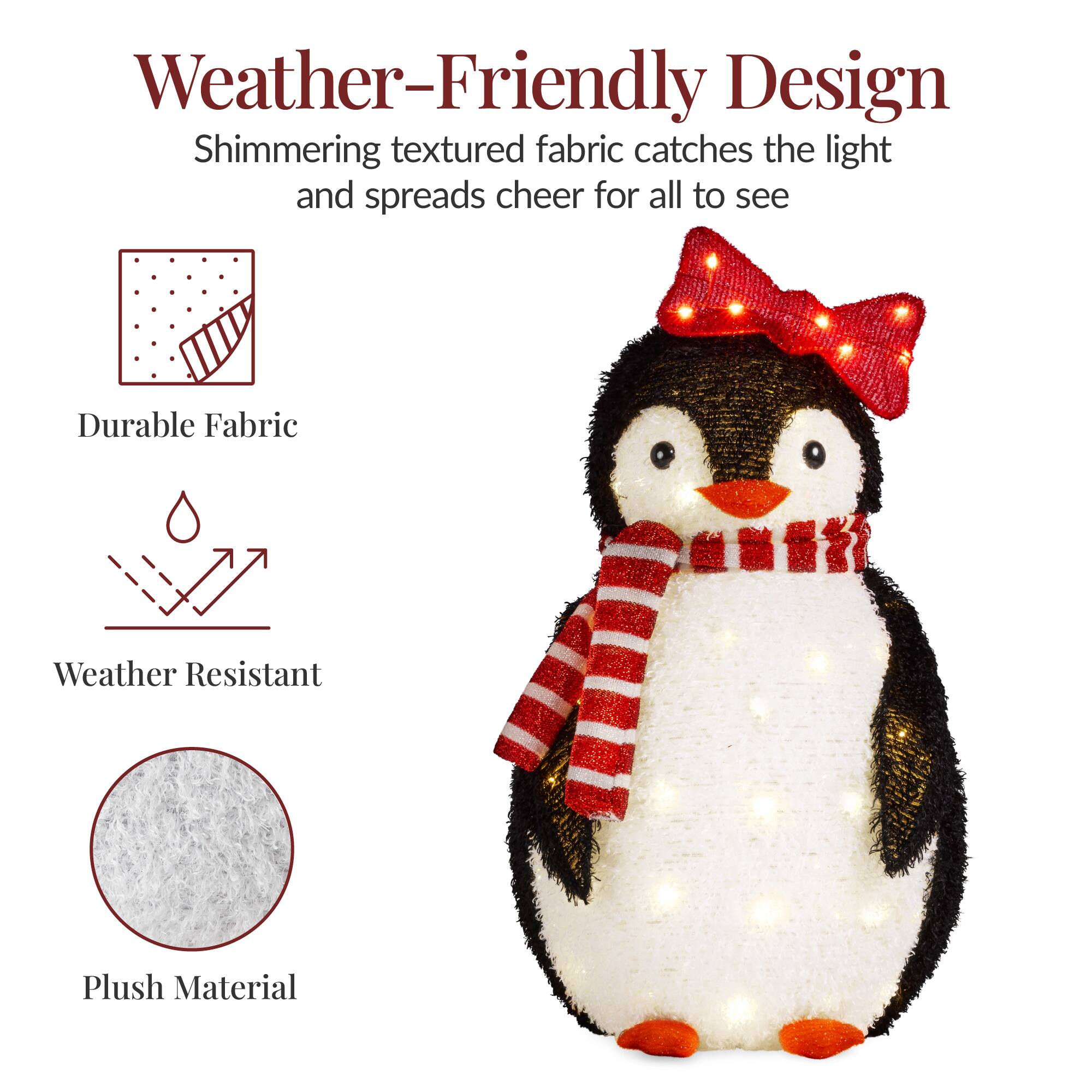 Weather-Friendly Design

Shimmering textured fabric catches the light and spreads cheer for all to see

- Durable Fabric
- Weather Resistant
- Plush Material