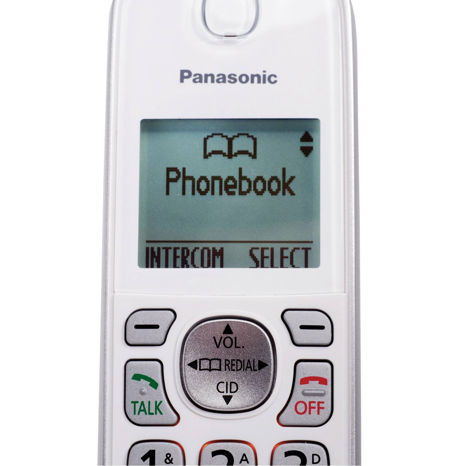 Panasonic

Phonebook

INTERCOM SELECT

VOL. REDIAL CID

TALK

OFF

1 & C A D
