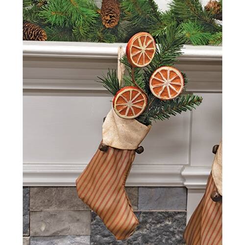 Angle. BreeBe - Faux Orange Slices Pick 12" - Orange.