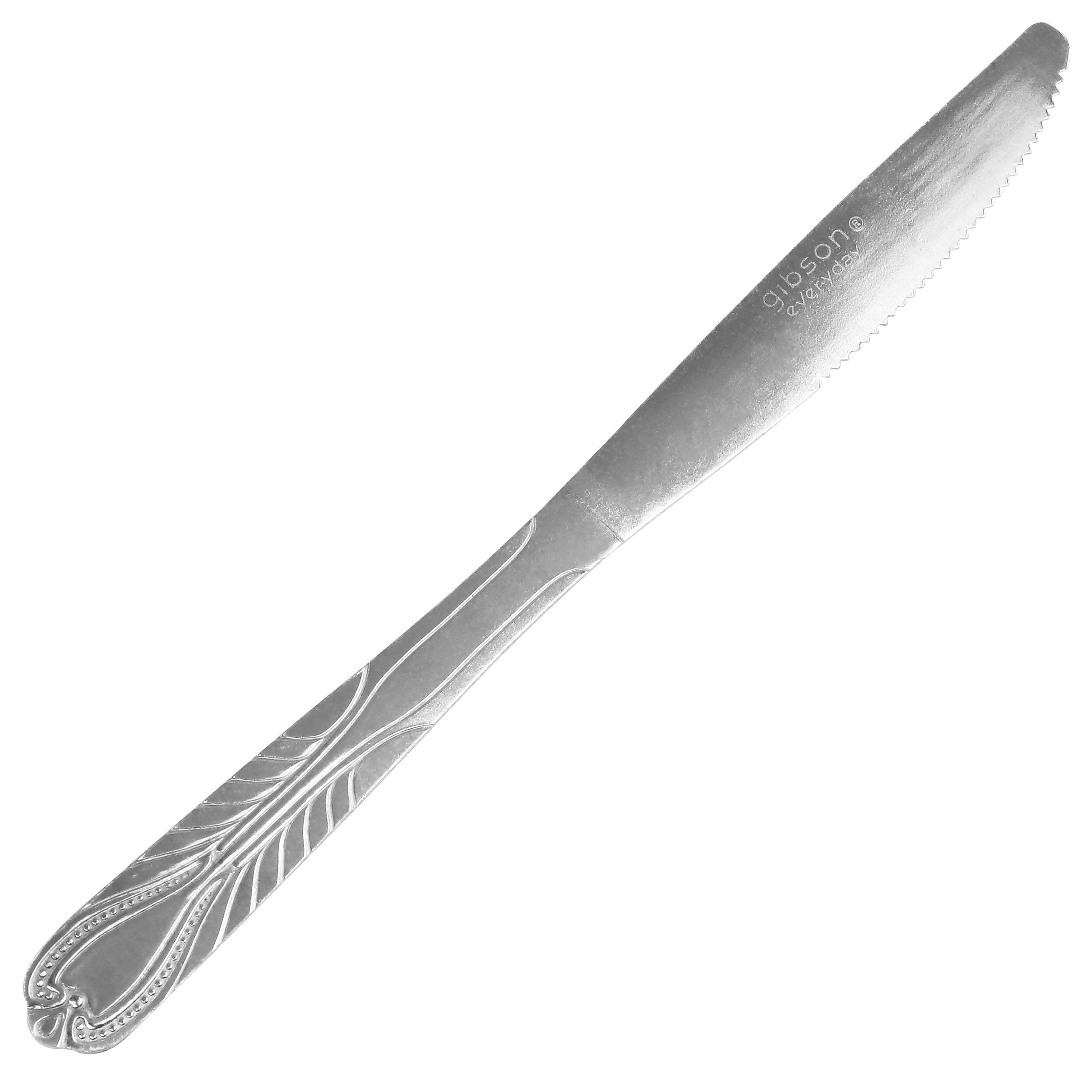 Alt View 1. Gibson - Gibson Everyday Jasper 18 Piece Dinner Knife Set - Silver.