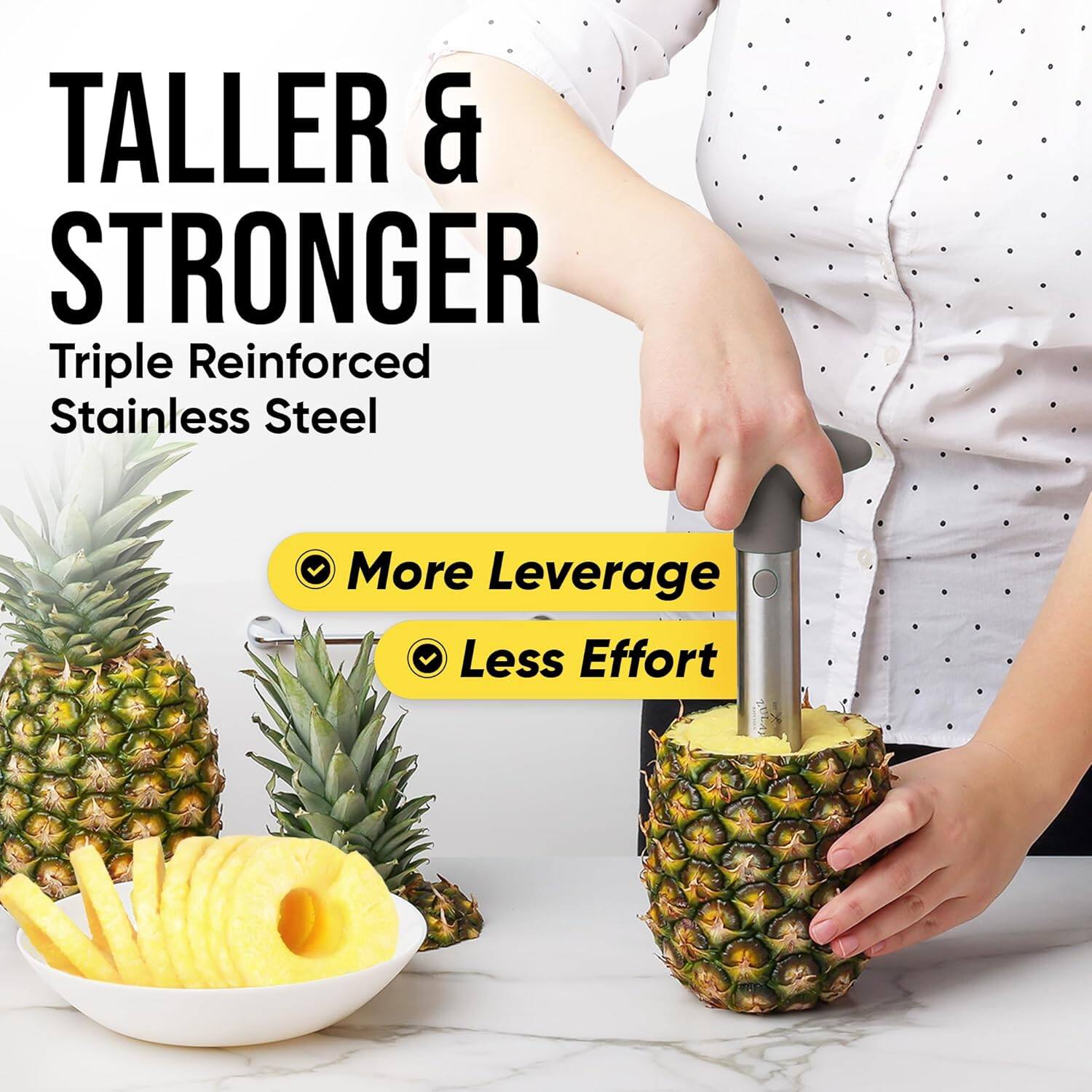 Taller & Stronger Triple Reinforced Stainless Steel More Leverage Less Effort