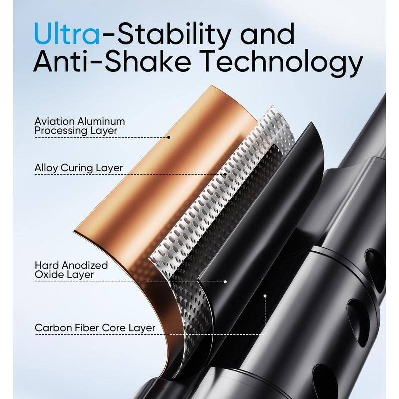 Ultra-Stability and Anti-Shake Technology

- Aviation Aluminum Processing Layer
- Alloy Curing Layer
- Hard Anodized Oxide Layer
- Carbon Fiber Core Layer