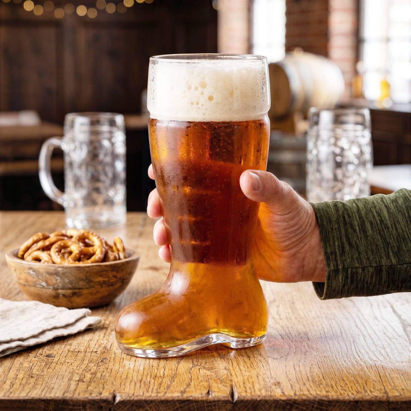 Final Touch Das Beer Boot Glass, 1 Liter / 33 oz, Glass Clear - Best Buy