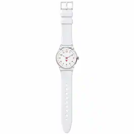 Dakota - Nurse Watch – Clear Case, Dial with Red Second Hand, Easy-Read Medical Watch for Nurses & Students - White