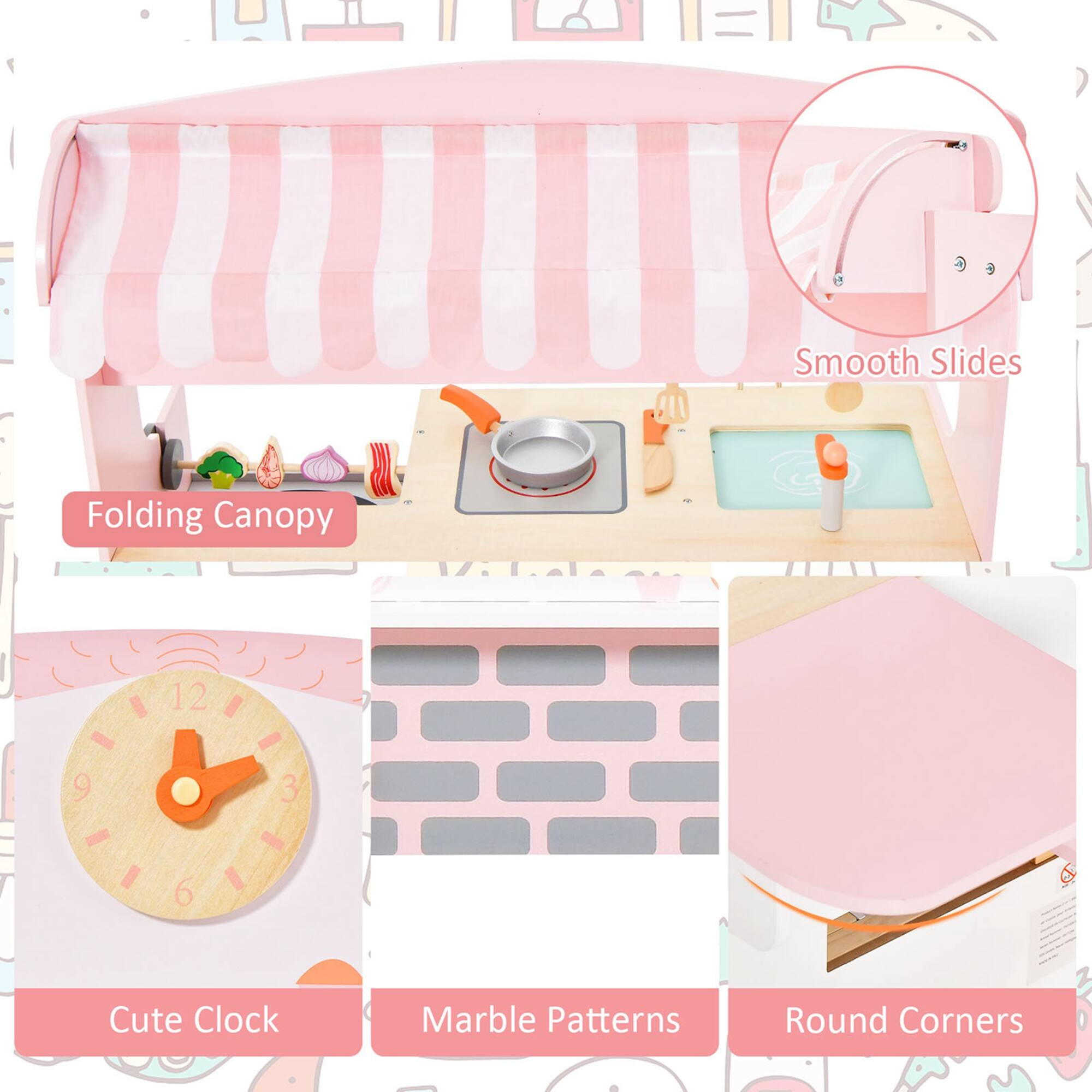 - Smooth Slides
- Folding Canopy
- Cute Clock
- Marble Patterns
- Round Corners