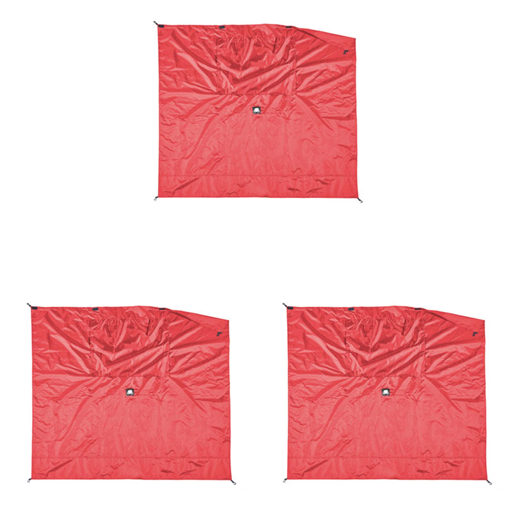 Front. Clam - Clam Quick-Set Screen Hub Tent Wind & Sun Panels, Accessory Only, Red (3 Pack) - Red.