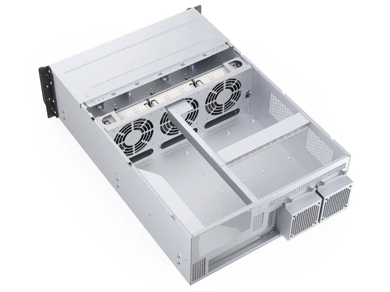 Alt View 9. Rosewill - Rosewill 4U Server Chassis | 4 GPUs | 8 Hot-Swap SATA/SAS | E-ATX | USB 3.2 Type-C | Rail Kit | AI Servers - Black.