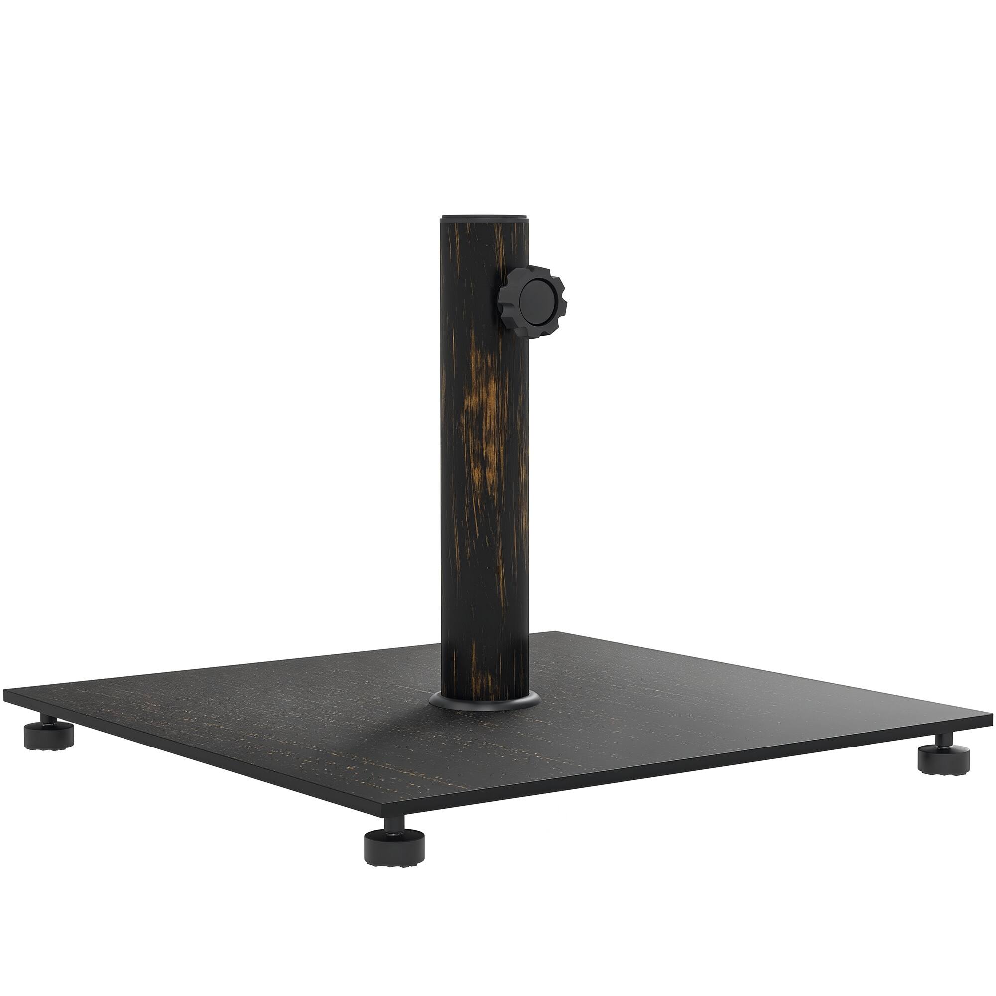 Outsunny - Square Patio Umbrella Base, 29 lbs Metal Umbrella Stand - Bronze
