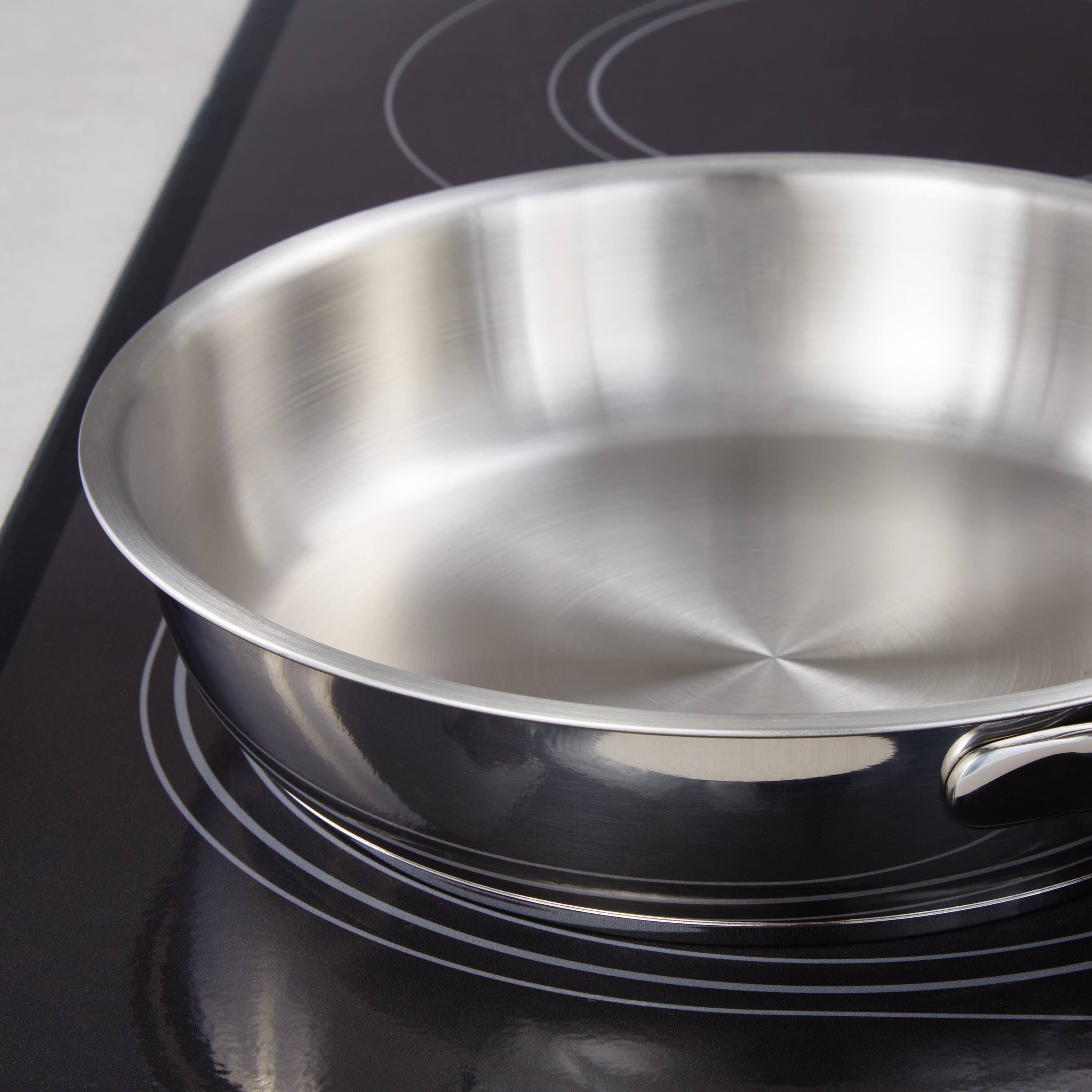 Alt View 1. BergHOFF - BergHOFF DiNA Helix 18/10 Stainless Steel 8" Fry Pan - Silver.