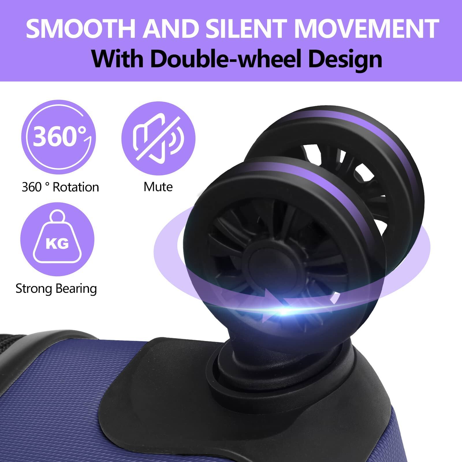 SMOOTH AND SILENT MOVEMENT  
With Double-wheel Design  

- 360° Rotation  
- Mute  
- Strong Bearing