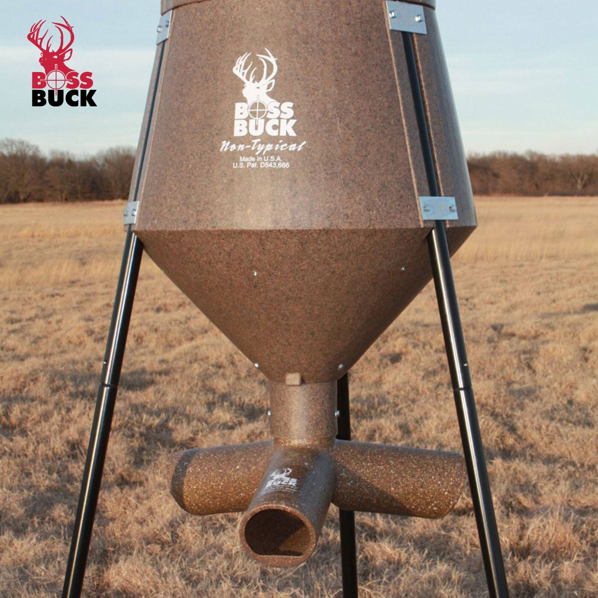 BOSS BUCK  
Non-Typical  
Made in U.S.A.  
U.S. Pat. D543,666