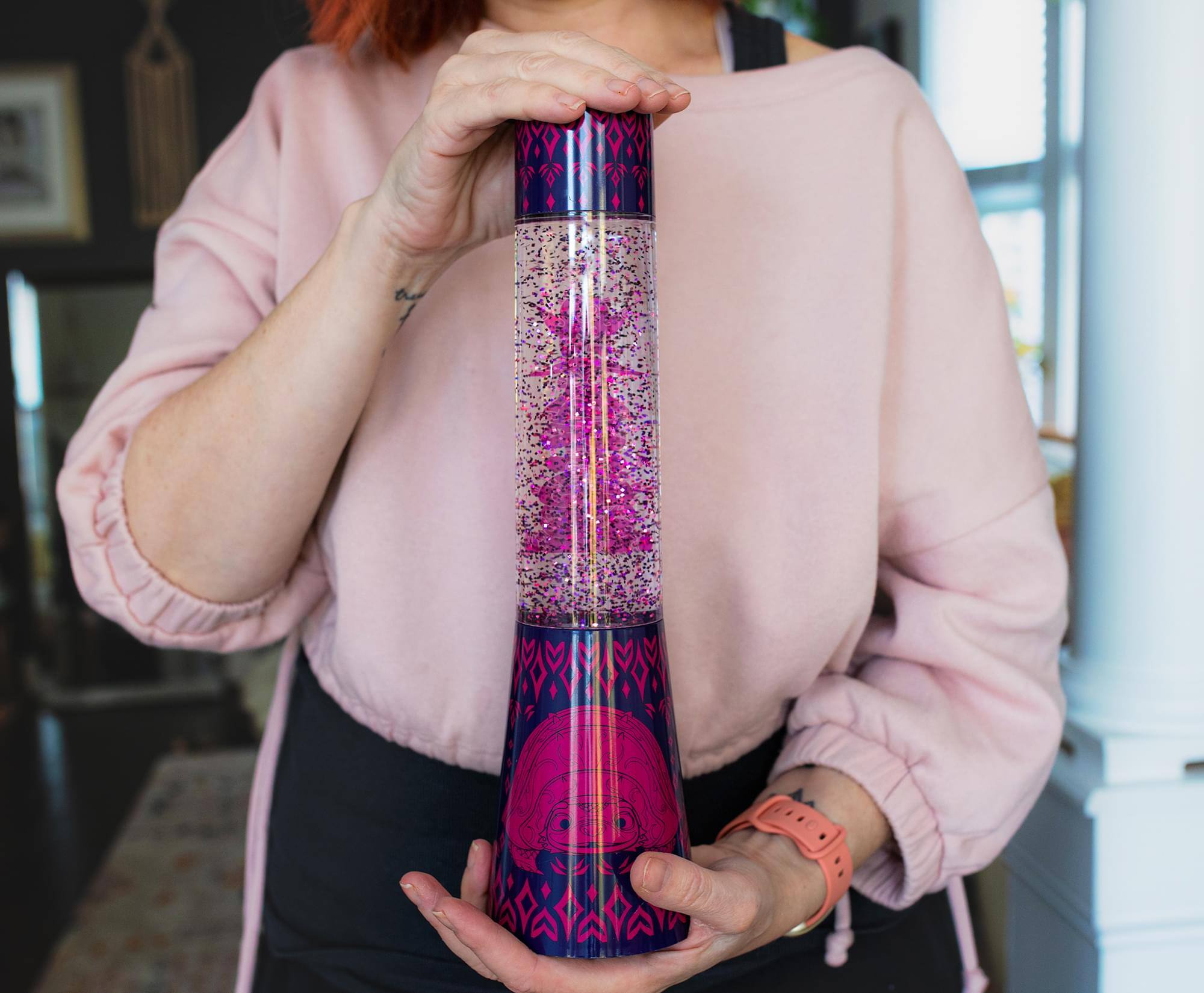 Alt View 10. Ukonic - Disney Raya and the Last Dragon Ongi Glitter Motion Mood Light | 13 Inches Tall - Fuchsia.