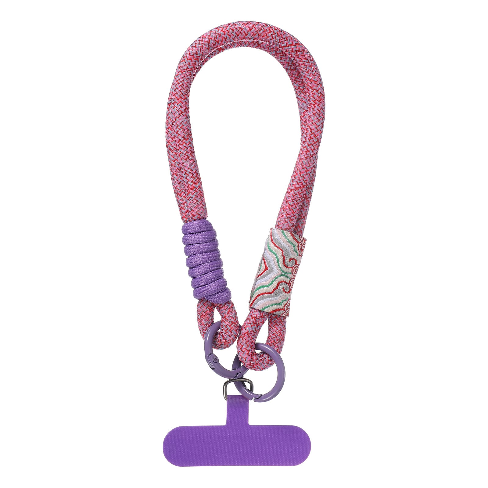 Unique Bargains - Universal Phone Wrist Lanyard Hand Strap Anti Theft Strap with Pads - Purple