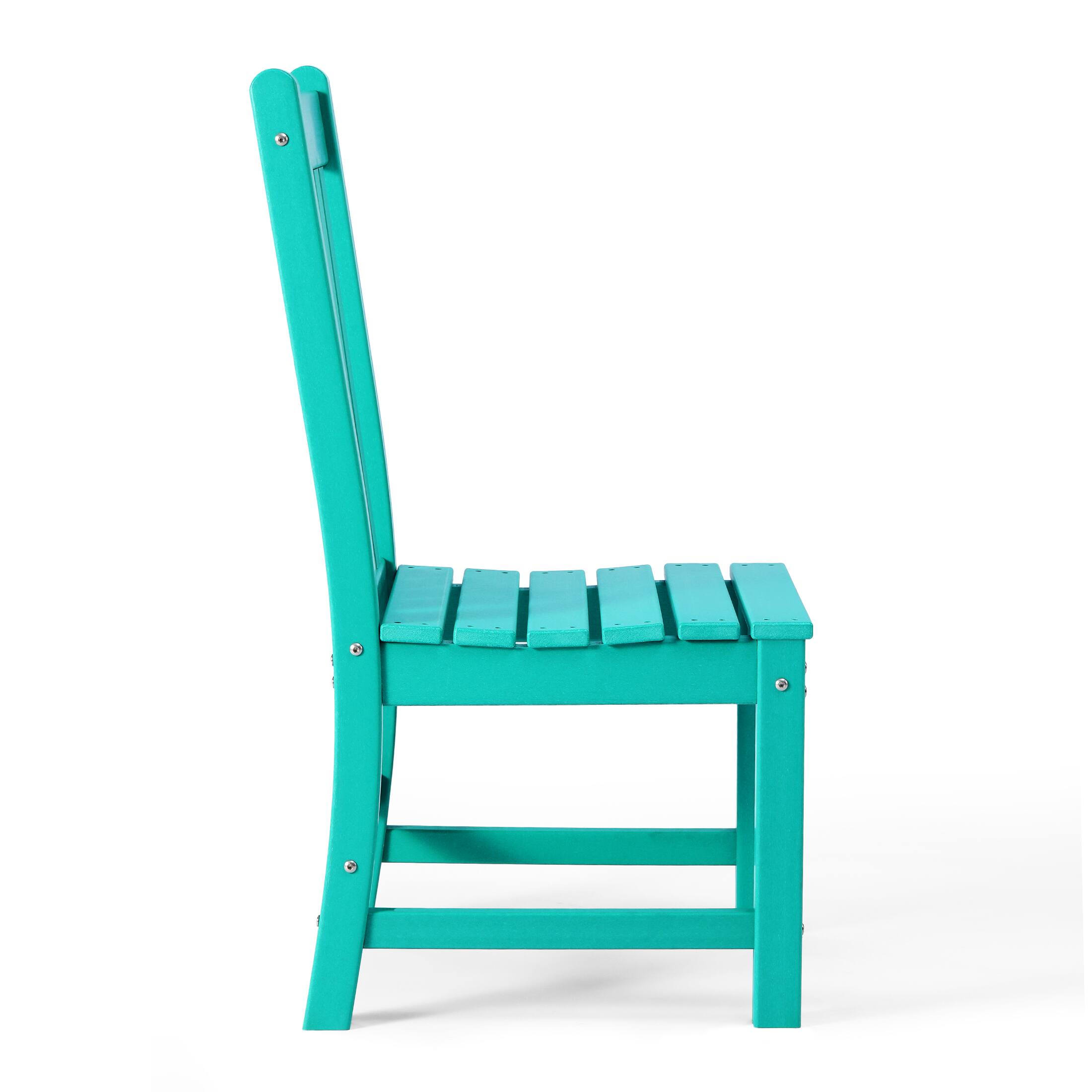 Left. WestinTrends - WestinTrends Malibu Outdoor Patio Dining Chair - Turquoise.